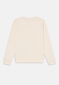 Felpa color crema con maniche lunghe, scollatura rotonda e texture morbida. Senza grafiche o motivi visibili, con polsini e orlo a coste.
