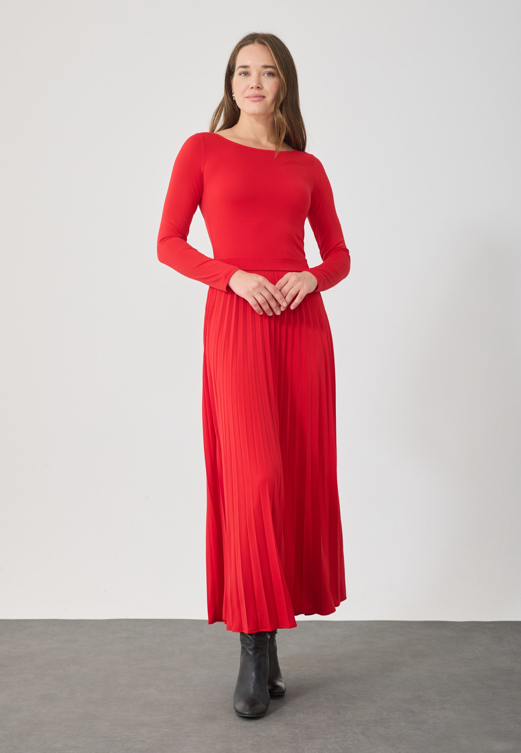 Springfield Damen Maxikleid – Langarm Mit Frontschlitz, Aus Der Kollektion Culpables, Lässig & Urban