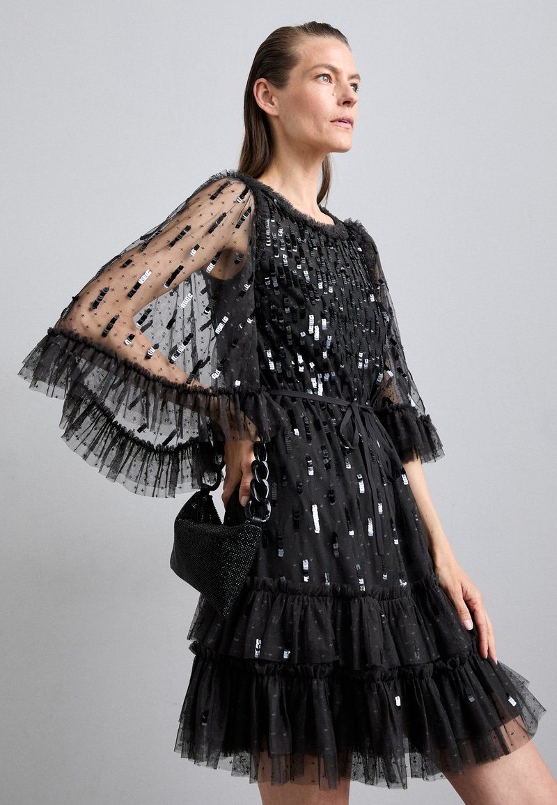 Needle & Thread SEQUIN DASH MINI DRESS - Cocktail dress / Party dress -  graphite/black - Zalando