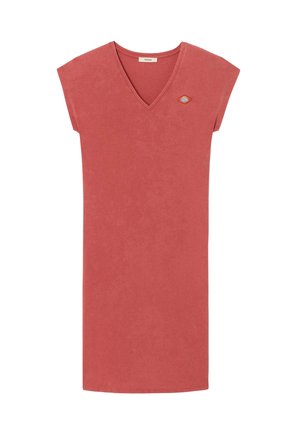 Promod, ROBE LONGUE EN JERSEY - Robe t-shirt - groseille