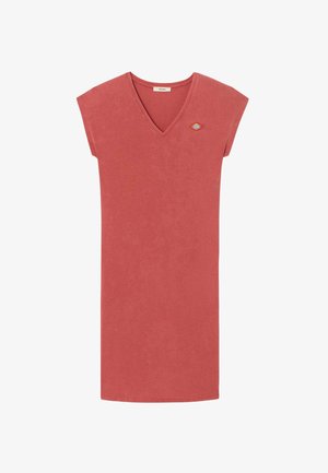 Promod, ROBE LONGUE EN JERSEY - Robe t-shirt - groseille