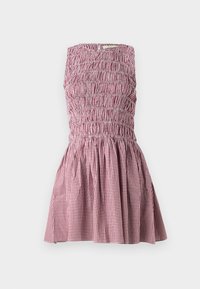 HEIDI MINI DRESS - Freizeitkleid - gingham deep red