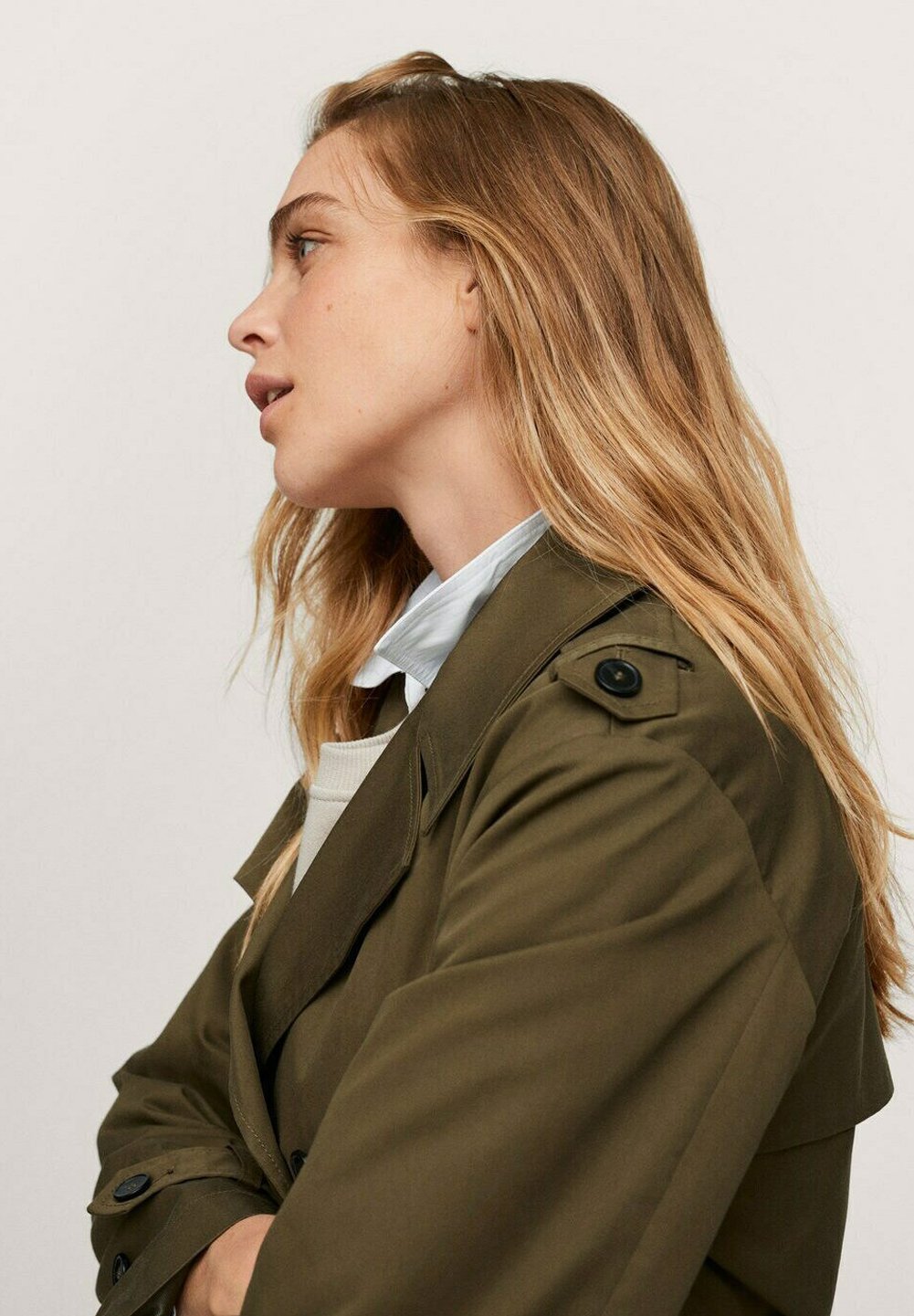 Mango Gabardina - khaki/caqui - Zalando.es