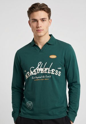 Sublevel, SUBLEVEL LANGARM POLOSHIRT - Polo shirt - dark-green