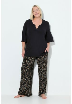 CHAIN PRINT TWO PIECE  SET - Pyjama - black