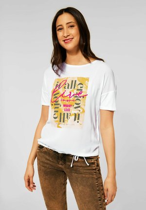 T-shirt con stampa - weiß