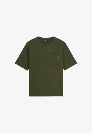 Scotch & Soda, CORE - 3 CROSSES LOOSE FIT POCKET T-SHIRT - T-shirt basic - dunkelgrün