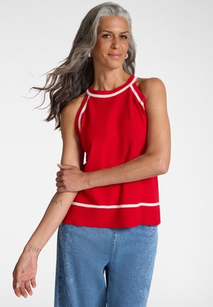 CON BORDI A CONTRASTO - Top - rosso