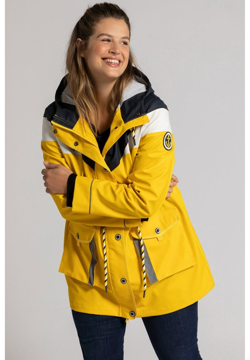Damen Parkas | Ulla Popken Parka koningsgeel/gelb - WQ91634 Damen Parkas | Ulla Popken Parka koningsgeel/gelb - WQ91634