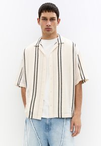 PULL&BEAR - RUSTIC STRIPED SHORT SLEEVE - Shirt - white Thumbnail Image 1
