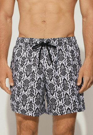 MIT PRINT - Badeshorts - Black