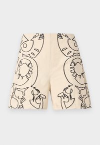 OBJMAPLE WIDE - Denim shorts - sandshell/sky captain