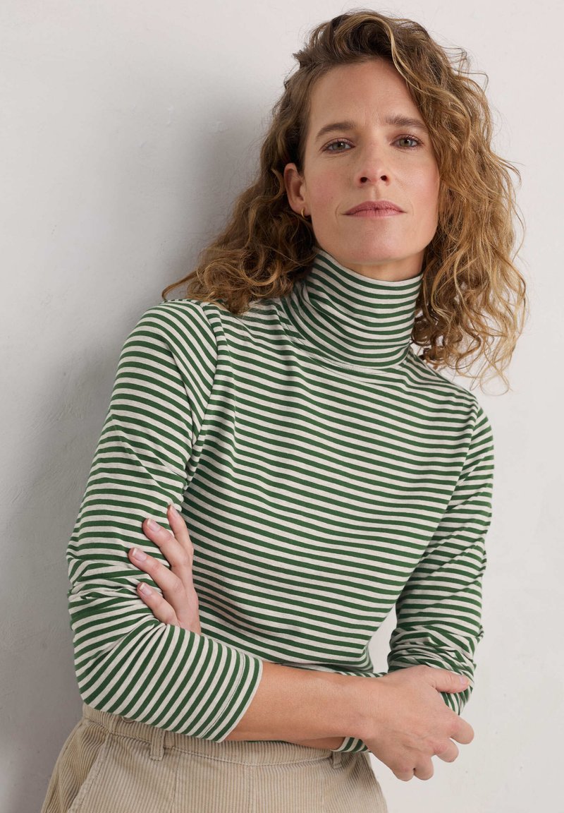 Seasalt Cornwall LANDING - Pitkähihainen paita - green pellitras evergreen hessian