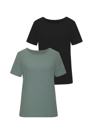 T-paita - schwarz, eucalyptus