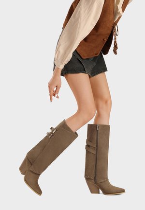 Queen Helena, X35-100 - Botines de tacón alto - khaki