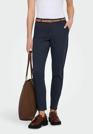 JDY TROUSERS JDYCHICAGO WIDE LEG FIT TROUSERS - Pantalones chinos - night sky