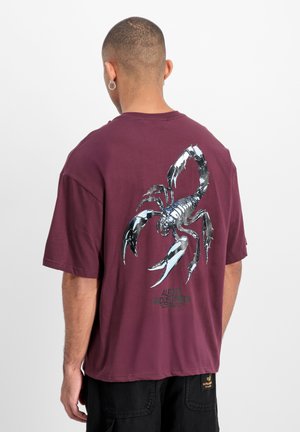 SCORPION CYBORG - T-Shirt print - dark cherry
