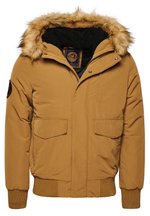 Superdry - Veste Bomber Aviateur Everest Pour Homme - Capuche Fourrure Amovible