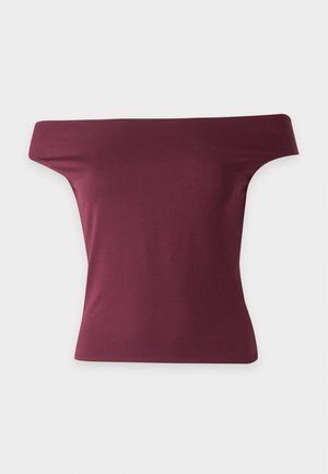 Hollister Co., GOING OUT - Βασικό μπλουζάκι - bordeaux
