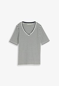 Non selezionato, offwhite/navy blue stripe