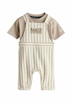 REGULAR FIT -STRIPED SET   - Dungarees - stone