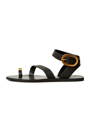 FLAT - T-bar sandals - black