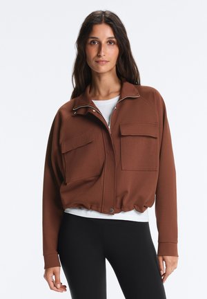 OYSHO COTTON PIQUÉ POCKET JACKET - Giacca leggera - brown