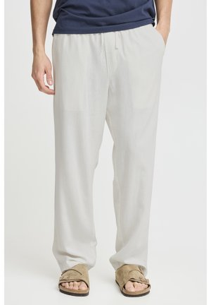 Solid SDALANN LINEN MIX STRAIGHT FIT - Tracksuit bottoms - off white