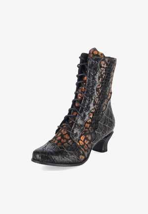Simen, Lace-up ankle boots - schwarz-gold-coloured