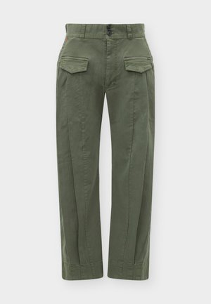 GAP, GAPSTUDIO HERRINGBONE BAGGY PANTS - Панталони - green