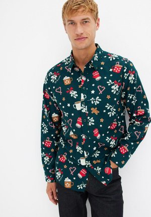 LANGARM MIT WEIHNACHTSMOTIV - Camicia - green