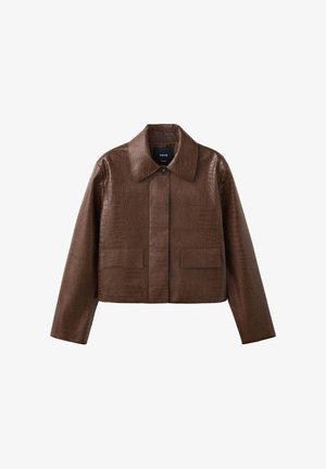Mango, ADULT - Veste en similicuir - brown