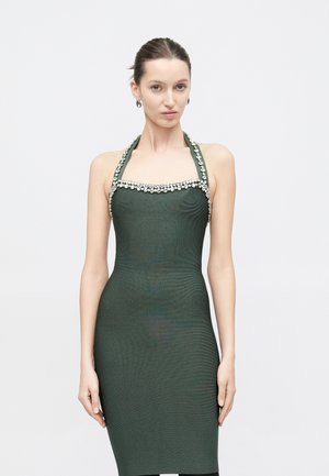 BEATRIZ BANDAGE DRESS - Robe de soirée - serpentine green