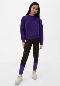 s.Oliver SLIM MIT SCHRIFTPRINT - Leggings - Hosen - schwarz