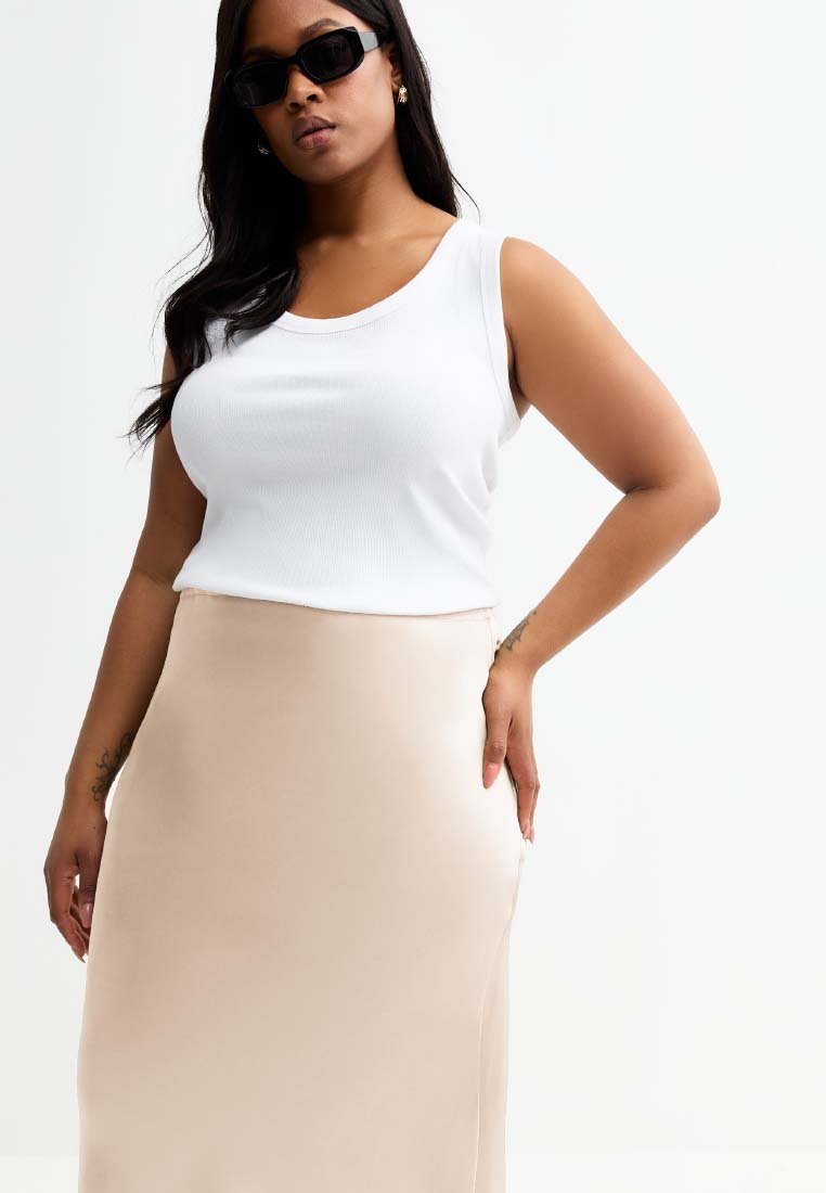 New Look Curves - CURVES  MIDI - A-line skirt - mink, Enlarge