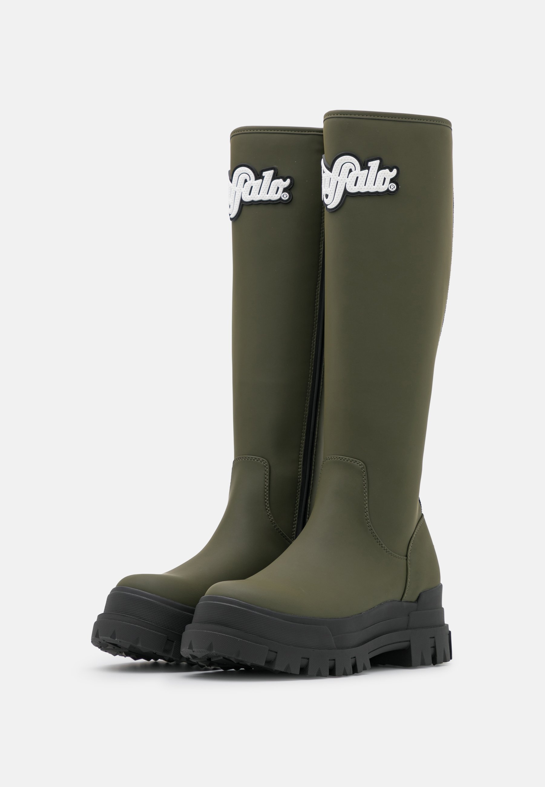 Buffalo VEGAN ASPHA RAIN HI - Botas de agua - khaki/caqui - Zalando.es