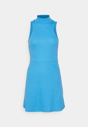 Noisy May, NMMANALA HIGHNECK SKATER DRESS - Vestito di maglina - azure blue