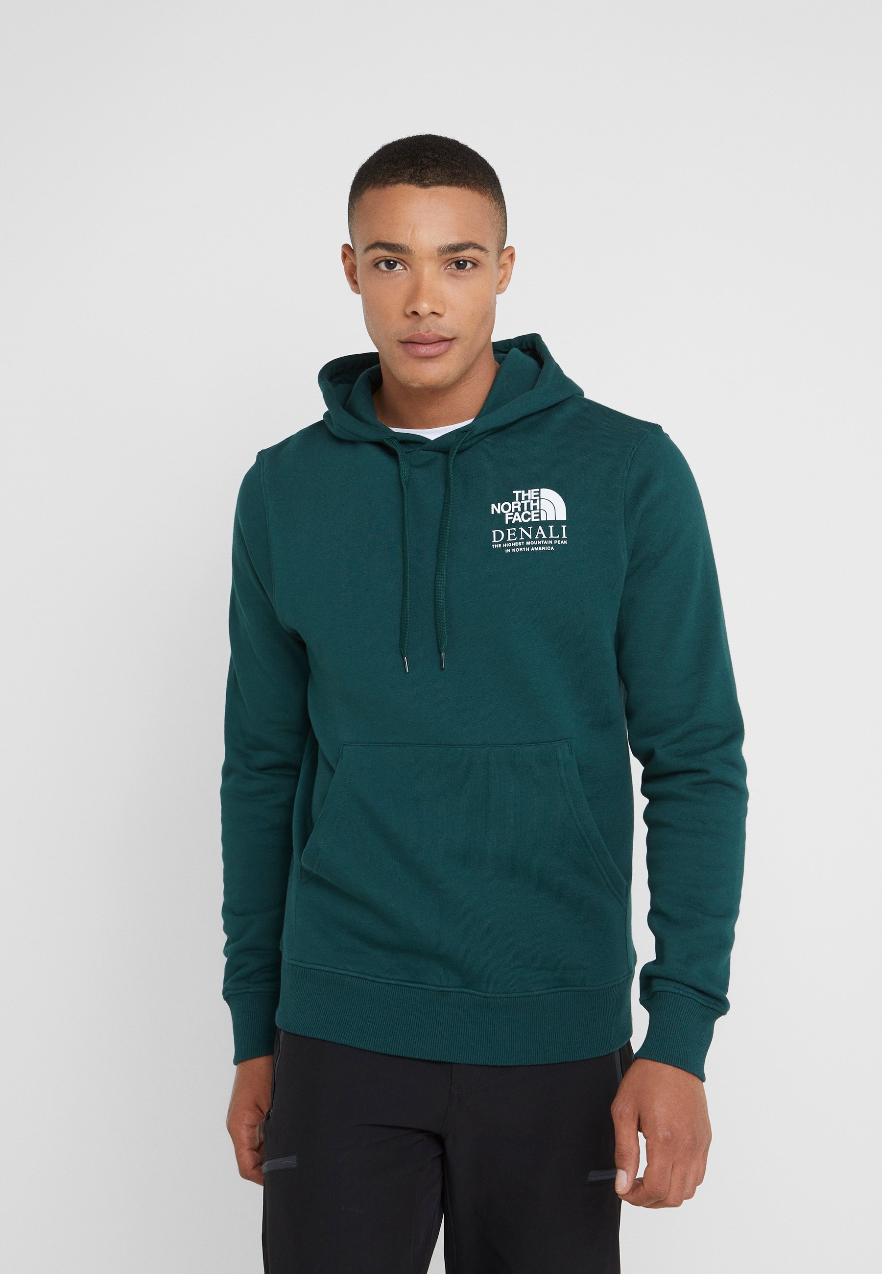The North Face HIGHEST PEAKS HOODIE Hoodie night green The North Face SEASONAL MOUNTAIN JACKET - Lett jakke - black/white