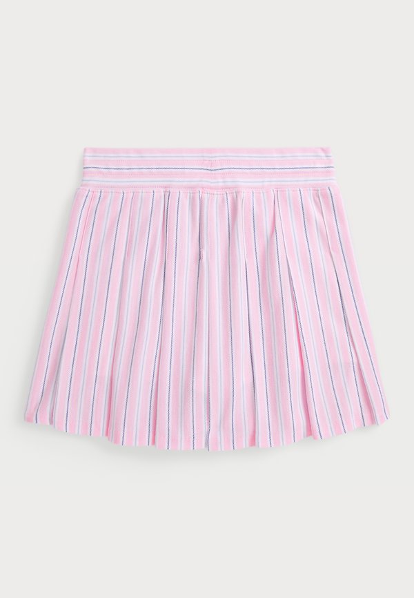 STRIPED PLEATED OXFORD MESH SKORT - A-line skirt2