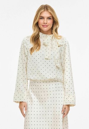 MIT LANGEN ÄRMELN VIFADIA GEPUNKTETES - Blouse - cloud dancer