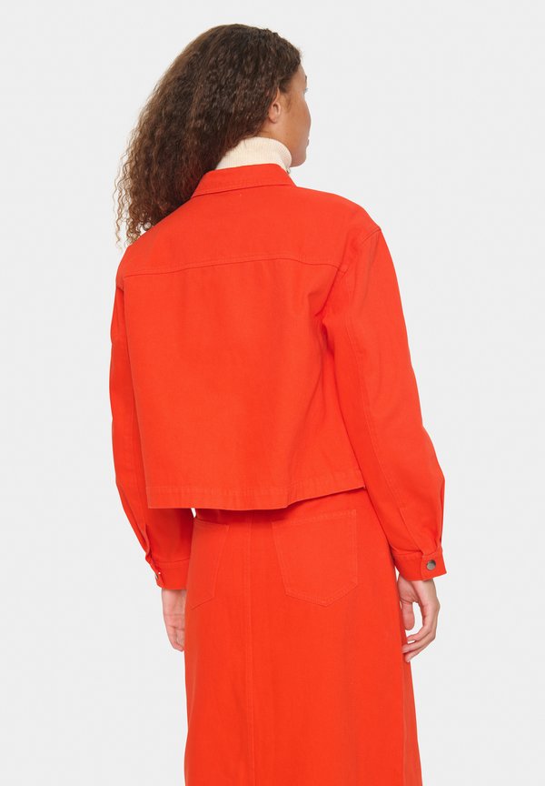 ILUSZ - Denim jacket - flame scarlet2