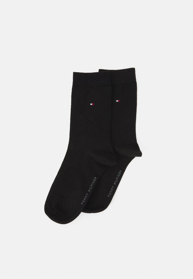 Tommy Hilfiger WOMEN SOCK GRAPHIC ARGYLE 2 PACK Sokid black/must