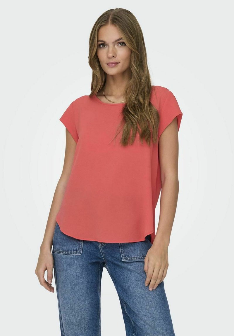 ONLY S/S SOLID NOOS PTM - T-Shirt basic - cayenne