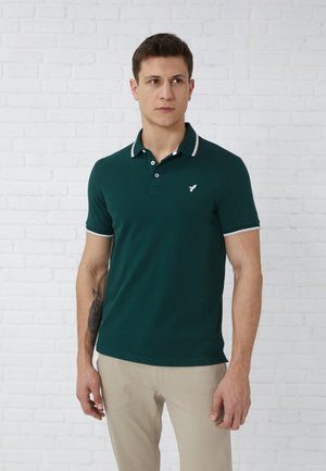 Polo - mottled dark green