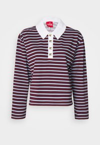 BEA BLOUSE - Long sleeved top - brown/light blue