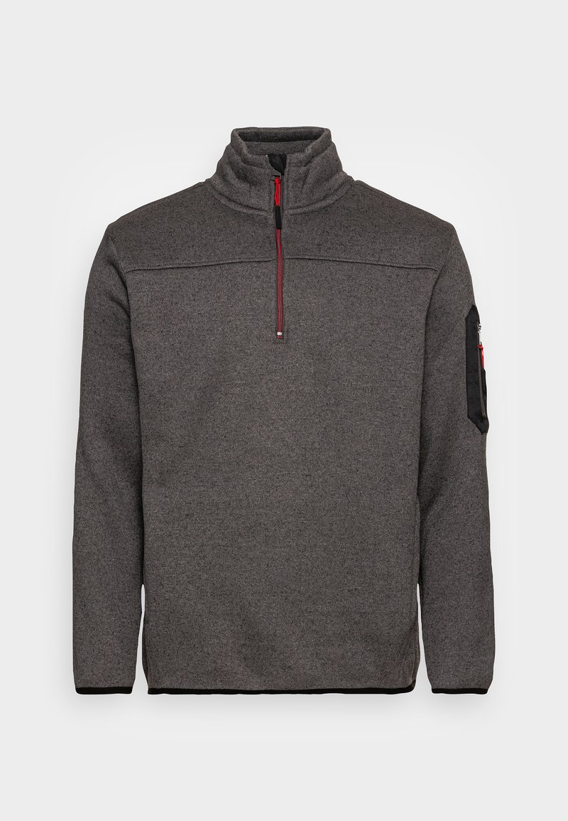 Lindbergh HALF ZIP Jumper black mix/anthracite Zalando.co.uk