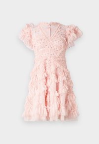 AURELIE V NECK MICRO MINI DRESS - Ballkleid - light pink