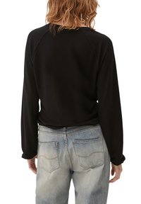 QS MANCHES LONGUES ET ENCOLURE EN V - Longsleeve - schwarz