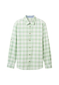 TOM TAILOR MIT KAROMUSTER - Camisa - mint slub vichy check