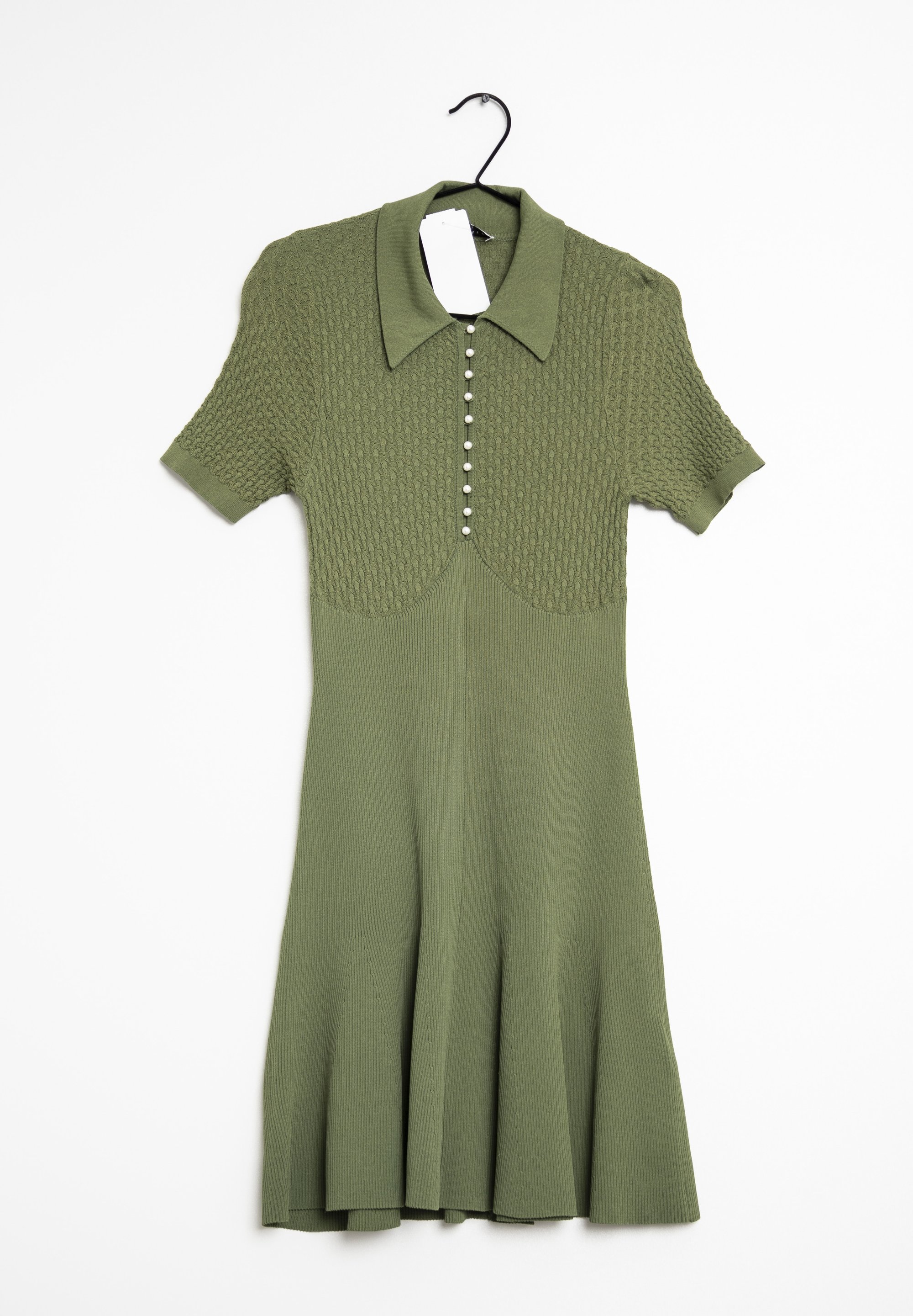 sandro Shirt dress - green - (Pre-owned) - Zalando